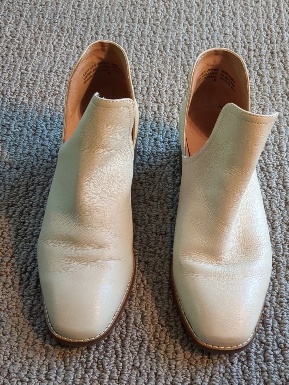 Seychelles Of Los Angeles Cream Leather Boots